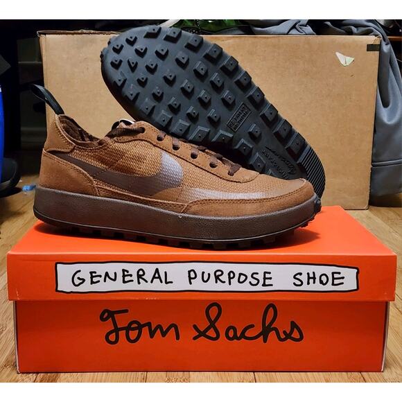 Size 8W (US 6.5 Mens) - NikeCraft General Purpose Shoe x Tom Sachs Low Brown NEW - Picture 1 of 12